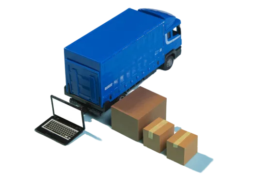 truck with packages